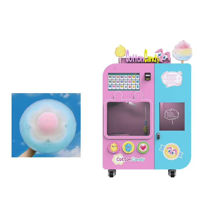 commercial flower cotton candy vending machine